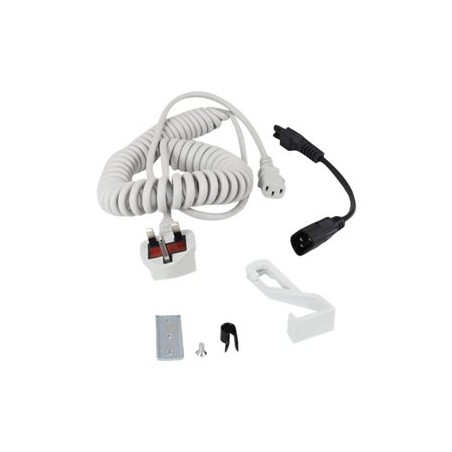 Ergotron Coiled Extension Cord Accessory Kit - Sada kabelů k napájení - 2.4 m - svinutý - šedá