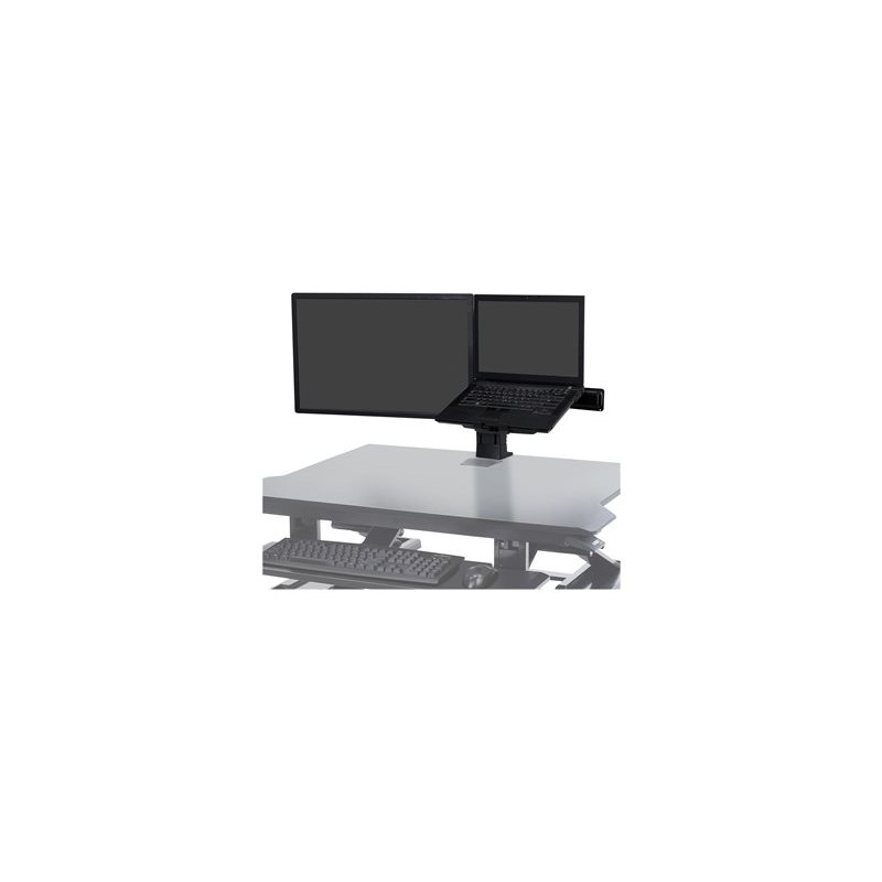 Ergotron WorkFit - Montážní sada (úchyt na stůl) - pro LCD displej / notebook - černá - velikost obrazovky: až 24"