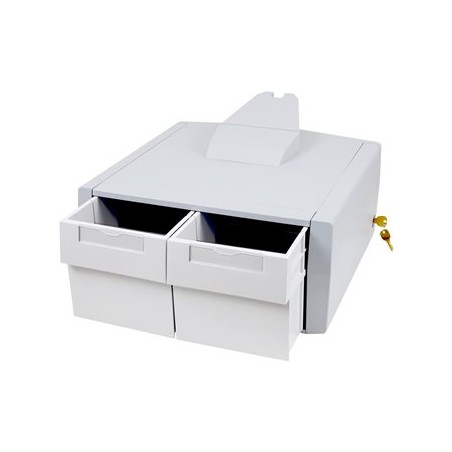 Ergotron StyleView Primary Double Tall - Upevňovací komponent (modul se 2 zásuvkami) - uzamykatelný - zdravotní - šedá, bílá