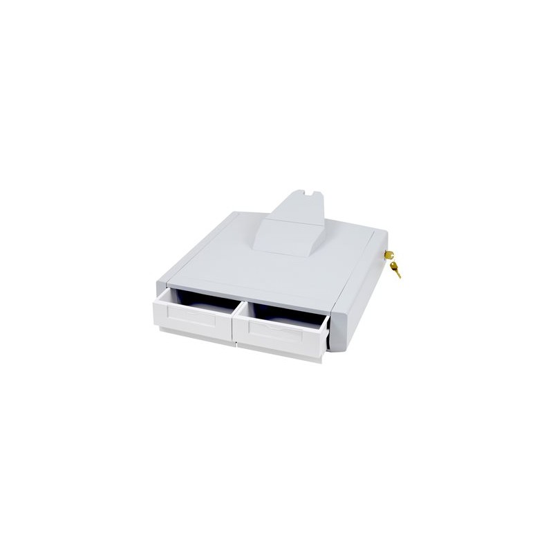 Ergotron StyleView Primary Storage Drawer, Double - Upevňovací komponent (zásuvkový modul) - uzamykatelný - zdravotní - šedá