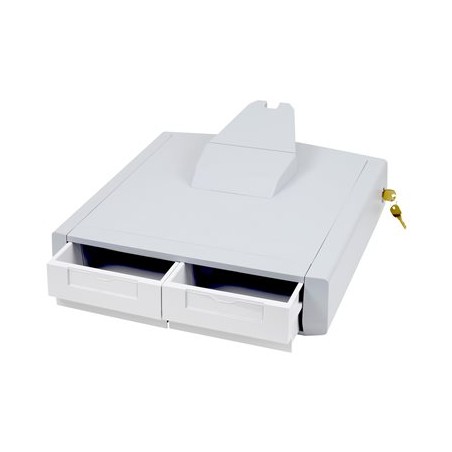 Ergotron StyleView Primary Storage Drawer, Double - Upevňovací komponent (zásuvkový modul) - uzamykatelný - zdravotní - šedá