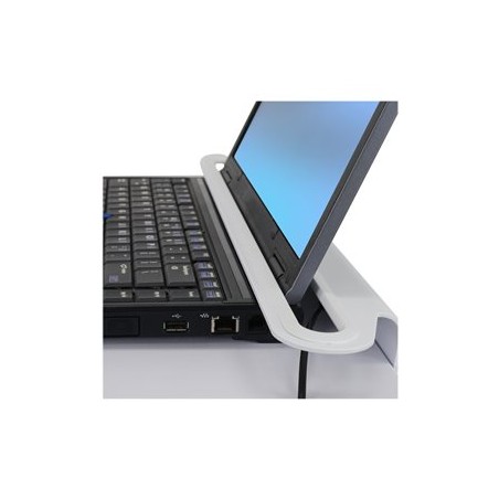 Ergotron - Upevňovací komponent (úchyt) - pro notebook (počítač) - bílá - lze připevnit na vozík