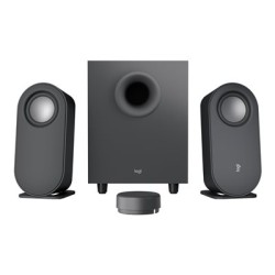 Logitech Z407 - Systém reproduktorů - pro PC - 2.1-kanálový - bezdrátový - Bluetooth - USB - 40 Watt (celkem) - tuhově šedý