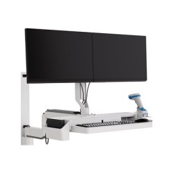 Ergotron CareFit - Upevňovací komponent (oblouk) - pro 2 LCD displeje - bílá - velikost obrazovky: až 24"