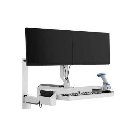 Ergotron CareFit - Upevňovací komponent (oblouk) - pro 2 LCD displeje - bílá - velikost obrazovky: až 24"