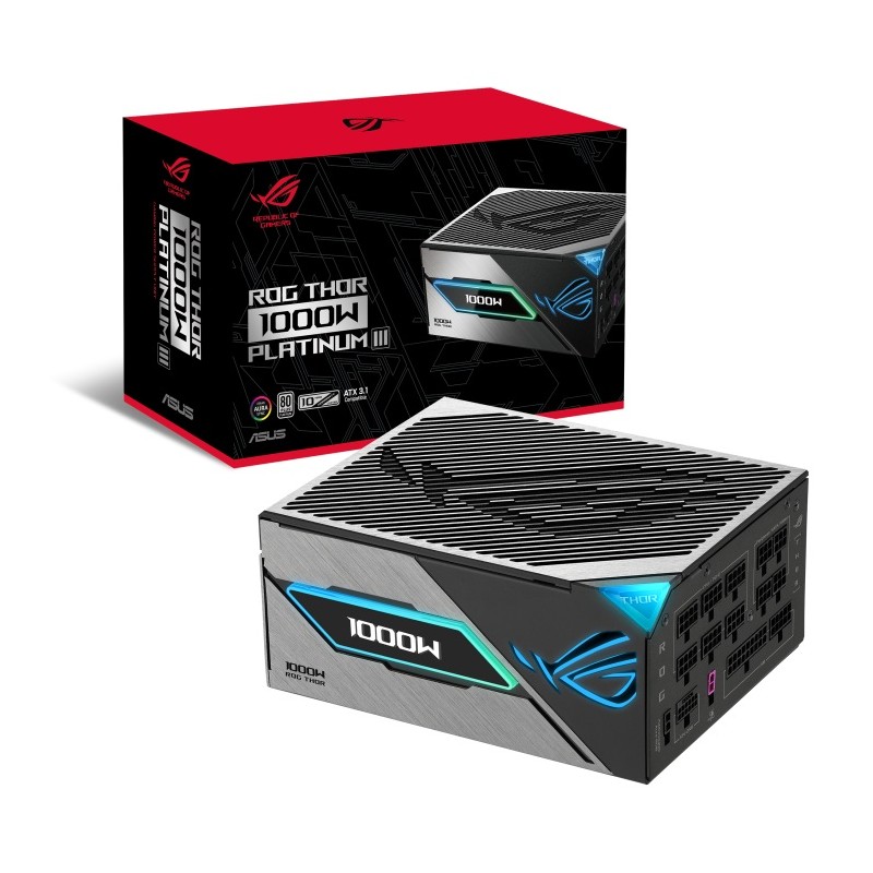 ASUS zdroj ROG Thor 1000W Platinum III, 135mm, 80Plus Platinum, ATX 3.1