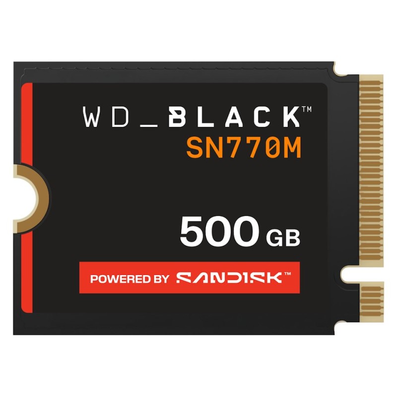 WD Black SN770M POWERED BY SANDISK/500GB/SSD/M.2 NVMe/5R WDS500G3X0G00CHY0