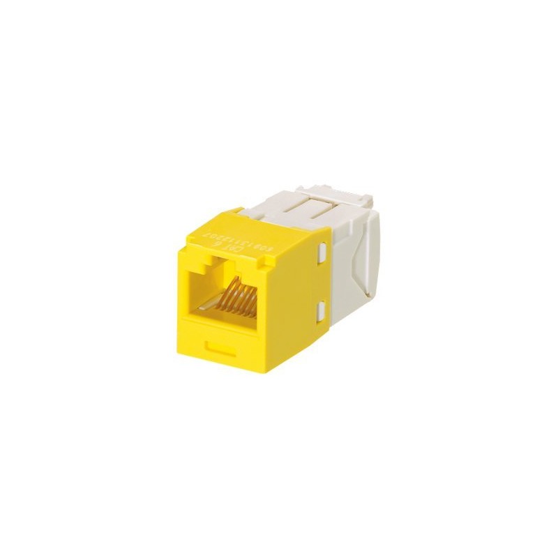 Mini-Com UTP RJ45 Cat 6 TG Jack Module, Yellow