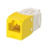 Mini-Com UTP RJ45 Cat 6 TG Jack Module, Yellow