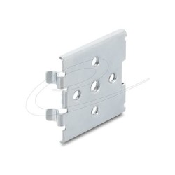Delock DIN rail clip with 5 mounting hol, Delock DIN rail clip with 5 mounting hol