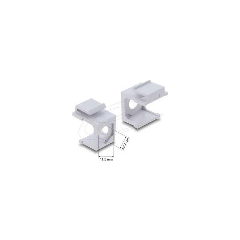 Delock Keystone cover white with 7 mm ho, Delock Keystone cover white with 7 mm ho