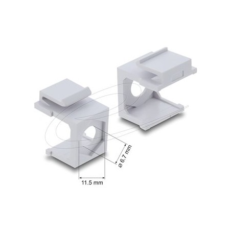 Delock Keystone cover white with 7 mm ho, Delock Keystone cover white with 7 mm ho