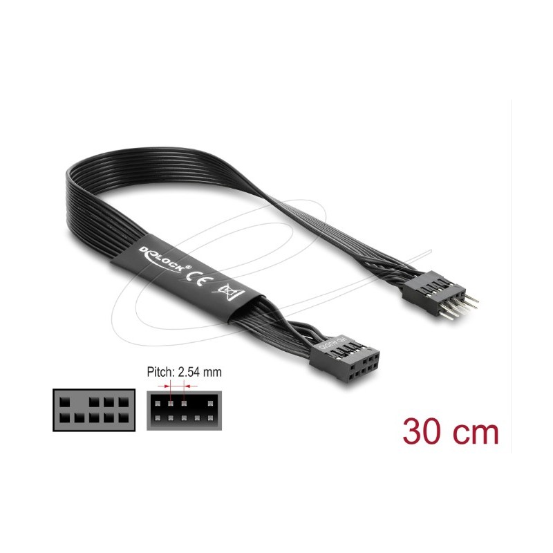 Delock HD Audio Flat Cable Motherboard E, Delock HD Audio Flat Cable Motherboard E 86052