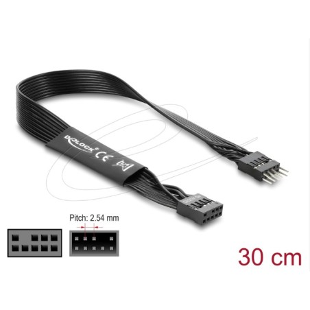 Delock HD Audio Flat Cable Motherboard E, Delock HD Audio Flat Cable Motherboard E 86052