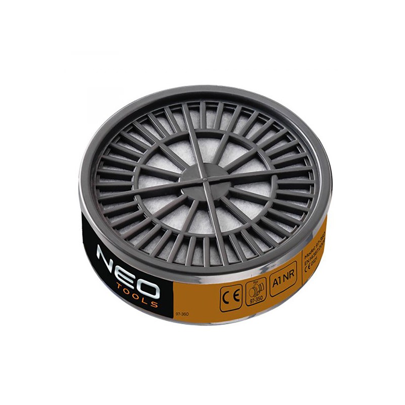 Filtr k ochranné masce A1P2 R z polyesteru, 97-363, 12l, chrana proti organickým plynům a parám ( 65 C), Neo Tools