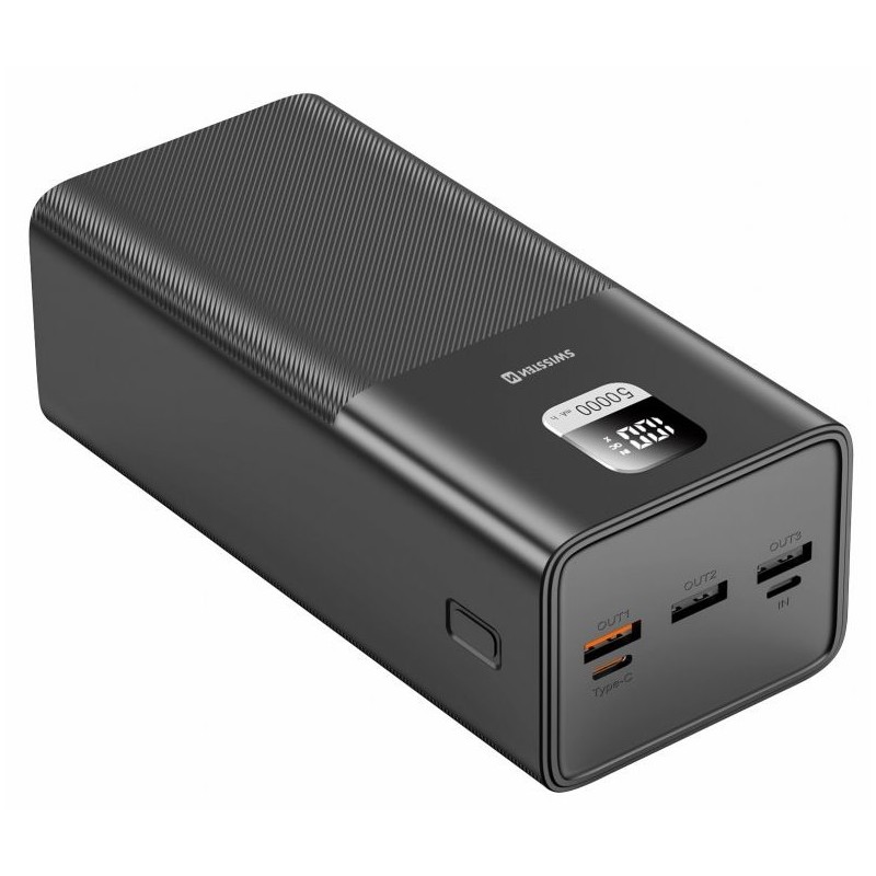 SWISSTEN POWER LINE POWER BANK 50000 mAh 100W POWER DELIVERY BLACK