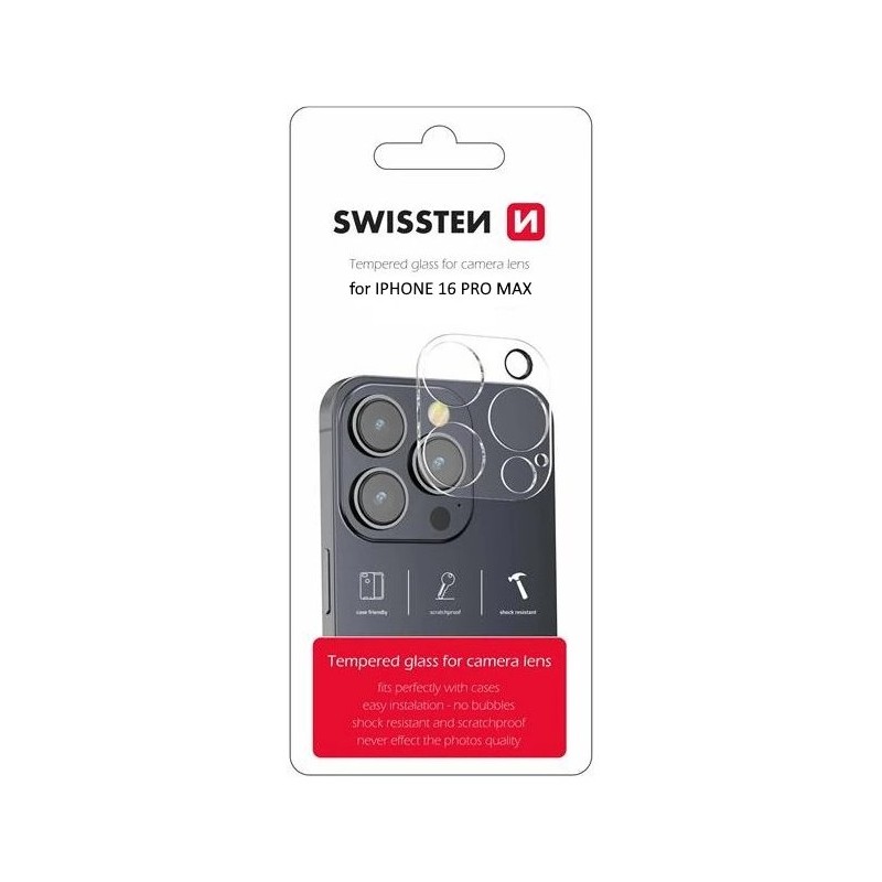 Swissten ochranné sklo na čočky fotoaparátu pro apple iphone 16 pro max