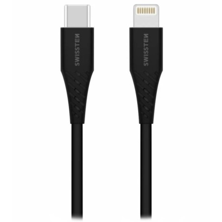 Swissten nabíjecí kabel usb-c / lightning 1,0 m černý