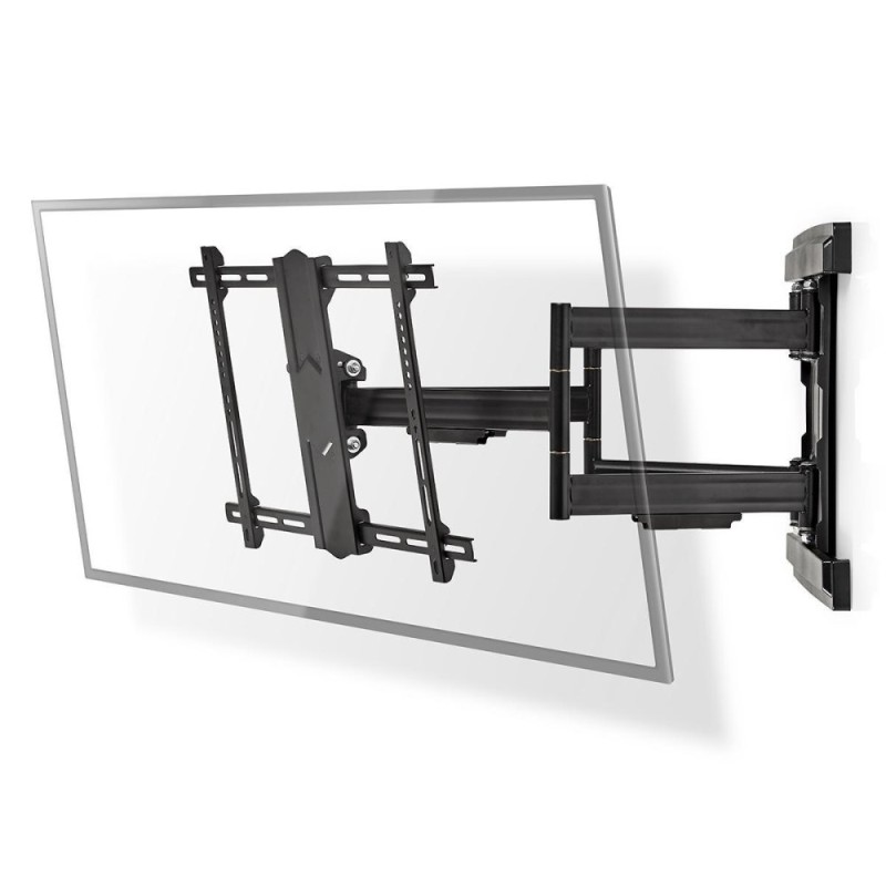 NEDIS nástěnný TV držák/ 37 - 80"/ nosnost 70 kg/ polohovatelný/ ocel/ černý
