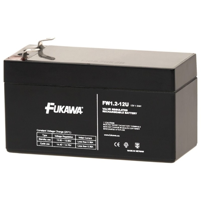 FUKAWA olověná baterie FW 1,2-12 U do APC/ AEG/ EATON/ Powerware/ 12V/ 1,2Ah/ životnost 5 let/ Faston F1-4,7mm