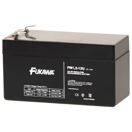 FUKAWA olověná baterie FW 1,2-12 U do APC/ AEG/ EATON/ Powerware/ 12V/ 1,2Ah/ životnost 5 let/ Faston F1-4,7mm