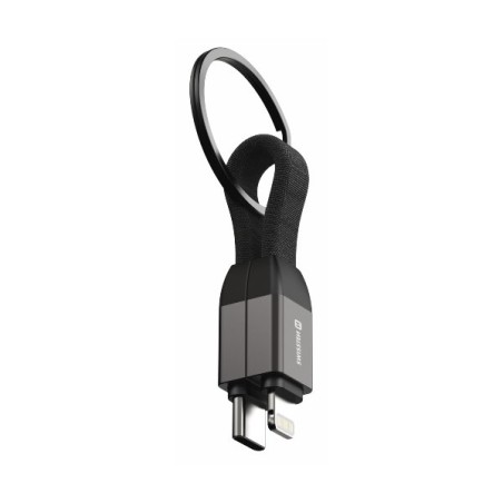 Swissten magnetický keychain kabel usb-c / lightning 9,7 cm