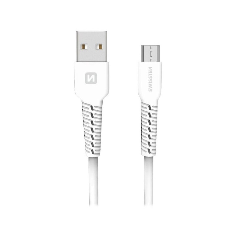 Swissten datový kabel usb/micro usb bílý 1,2m (samoprodavač)