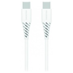 Swissten Datový Kabel TPE USB-C/USB-C Power delivery 5A (100W) 1,5 M bílý