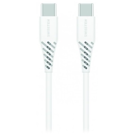 Swissten Datový Kabel TPE USB-C/USB-C Power delivery 5A (100W) 1,5 M bílý
