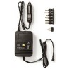 NEDIS univerzální DC/DC napájecí adaptér/ auto adaptér/ 24 W/ 1.5 / 3 / 4.5 / 6 / 7.5 / 9 / 12 V DC/ 24 V DC/ 2 A/ černý