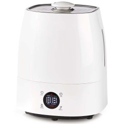 NEDIS zvlhčovač vzduchu/ spotřeba 110 W/ s chladnou a teplou mlhou/ objem 5,5 l/ vlhkoměr/ časovač/ až do: 50 m2/ bílo-š