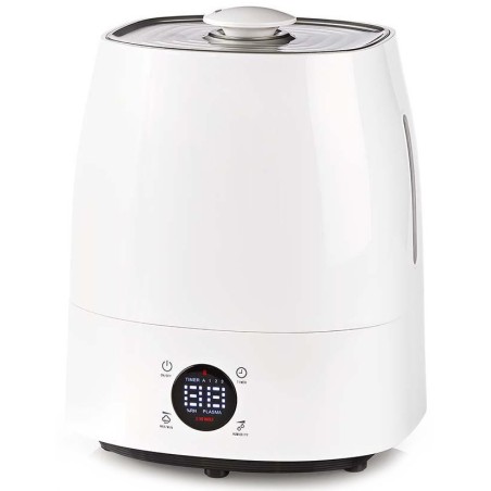 NEDIS zvlhčovač vzduchu/ spotřeba 110 W/ s chladnou a teplou mlhou/ objem 5,5 l/ vlhkoměr/ časovač/ až do: 50 m2/ bílo-š