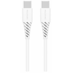 Swissten Datový kabel TPE USB-C / USB-C PD 5 A (100 W) 2,5 M bílý