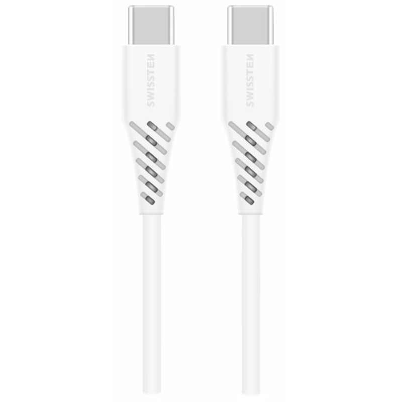 Swissten Datový kabel TPE USB-C / USB-C PD 5 A (100 W) 2,5 M bílý