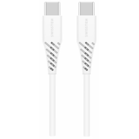 Swissten Datový kabel TPE USB-C / USB-C PD 5 A (100 W) 2,5 M bílý