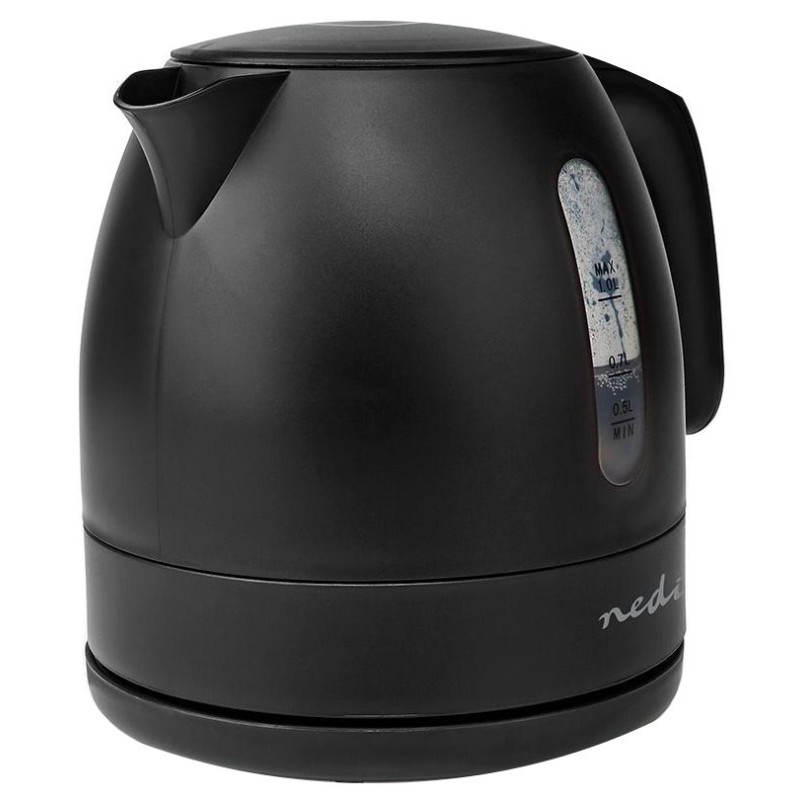 NEDIS rychlovarná konvice KAWK300EBK/ objem 1 l/ otáčení o 360°/ skryté topné těleso/ spotřeba 2150 W/ plast/ černá