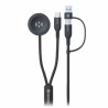 Swissten Magnetický Kabel 2v1 Pro Samsung Galaxy Watch A USB-C, USB-C (USB-A) 1.2 M Černý