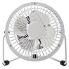 NEDIS mini ventilátor/ průměr 10 cm/ výkon 3 W/ napájení přes USB/ kabel 1 m/ kovový/ bílý