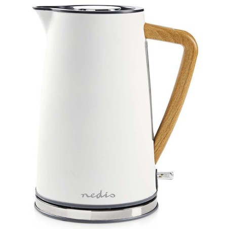 NEDIS rychlovarná konvice KAWK510EWT/ objem 1,7 l/ Soft-Touch/ 1850 - 2200 W/ nerezová ocel/ bílá