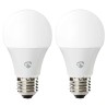 NEDIS Wi-Fi chytrá LED žárovka/ E27/ A60/ 9W/ 230V/ 806 lm/ teplá až studená bílá/ 2700 - 6500K/ RGB/ stmívatelná/ 2ks