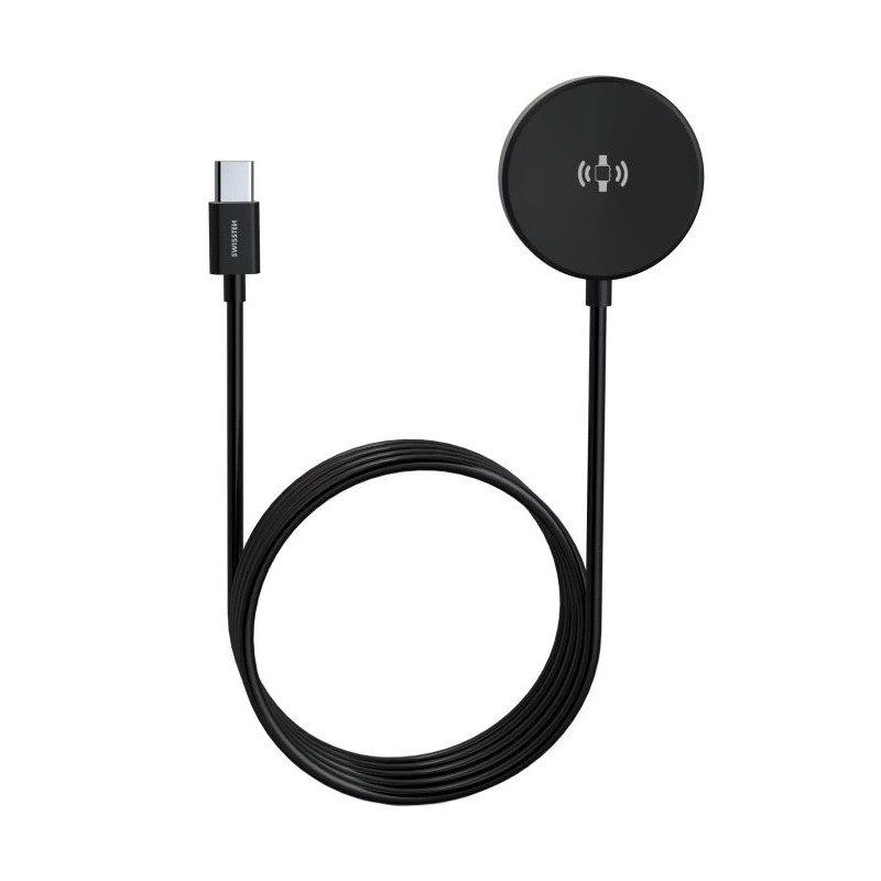 Swissten Magnetický Kabel Pro Samsung Galaxy Watch, USB-C 1.2 M Černý