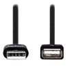NEDIS prodlužovací kabel USB 2.0/ zástrčka USB-A - zásuvka USB-A/ poniklované konektory/ černý/ bulk/ 2m