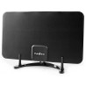 NEDIS aktivní pokojová DVB-T/T2 anténa/ FM / UHF / VHF/ rozsah příjmu 0-25 km/ LTE700/ zesílení 26 dB/ ABS/ černá