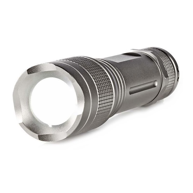 NEDIS LED svítilna/ napájení z baterie/ 4,5 V DC/ 5 W/ 330 lm/ dosah 200 m/ šedá