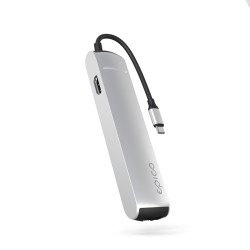 Epico 6v1 Slim Hub 8K s USB-C konektorem - stříbrná