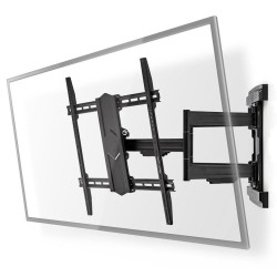 NEDIS nástěnný TV držák/ 43 - 100"/ nosnost 70 kg/ polohovatelný/ ocel/ černý
