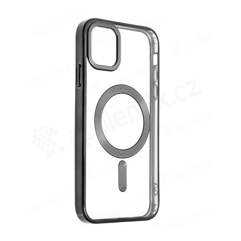 Swissten POUZDRO CLEAR JELLY MagStick METALLIC PRO IPHONE 15 PRO ČERNÉ