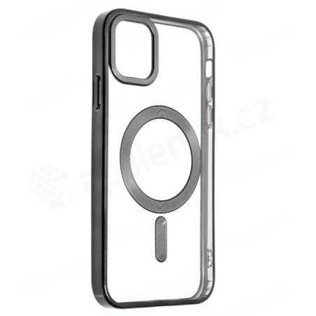 Swissten POUZDRO CLEAR JELLY MagStick METALLIC PRO IPHONE 13 ČERNÉ