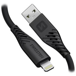 Swissten datový kabel soft silicone usb-a / lightning 0,4 m černý
