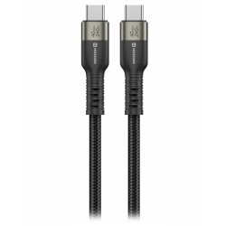 Swissten datový video kabel USB 4.0, USB-C, 240w, 8k@60hz, 40 gb/s, TB3 & TB4, 1,5 m černý